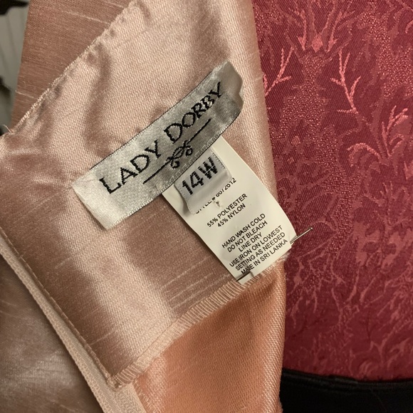 PLUS PRETTY PEARLY PINK DRESS & JACKET FORMAL SET - Picture 12 of 13